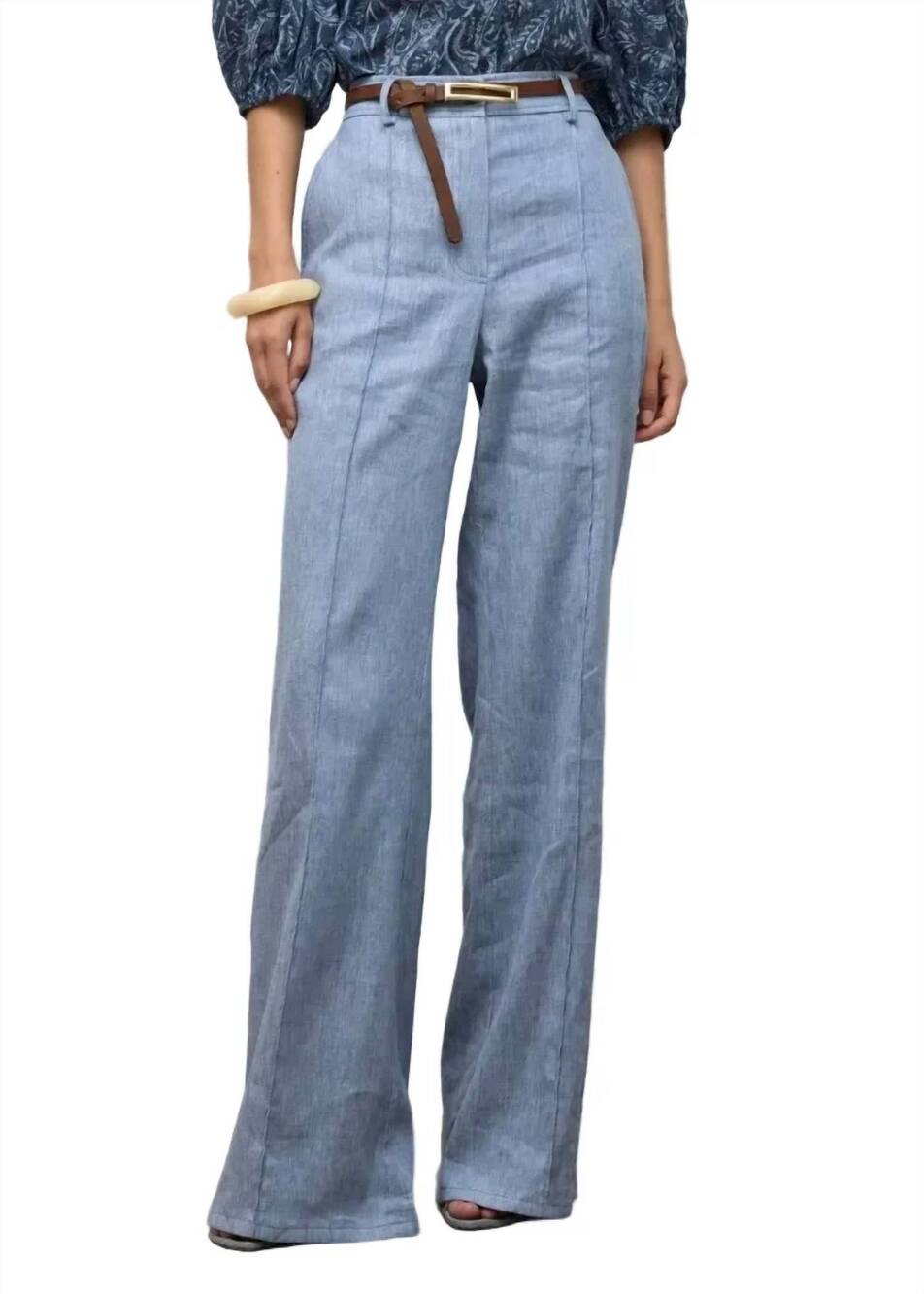 NEW IRIS SETLAKWE wide flare denim pant in blue